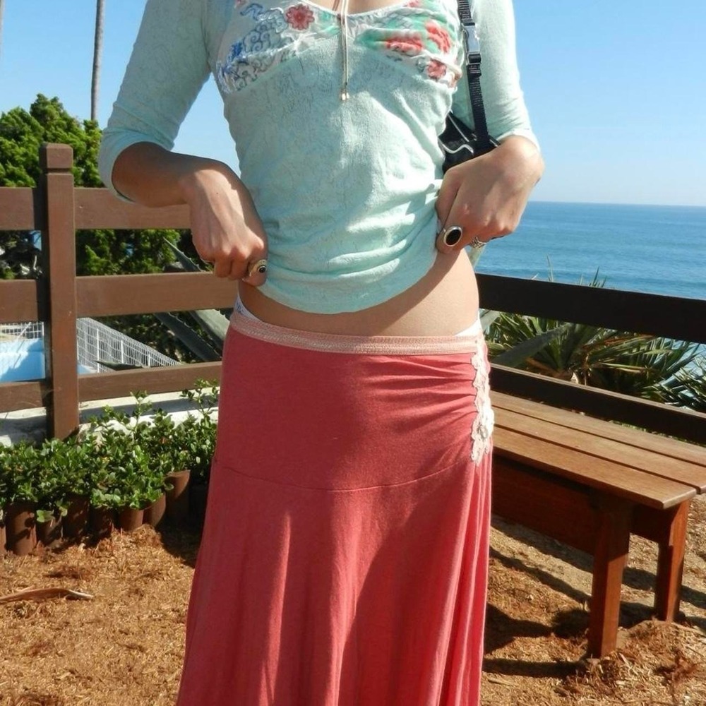 RARE Custo Barcelona Teal Lace Mesh Velvet Long Sleeve